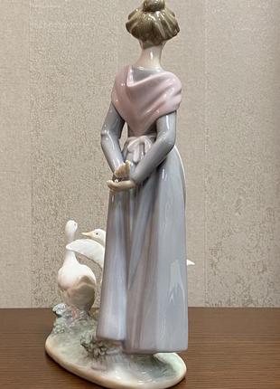 Фарфоровая статуэтка lladro «наблюдая за утками».5 фото