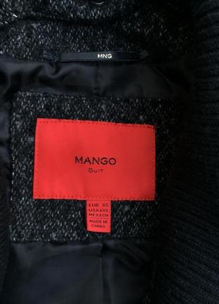 Пальто mango двобортне,вовняне, піджак шерстяное  xs6 фото