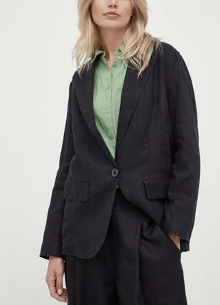 Пиджак жакет блейзер лен льняной льняной льняной zara h&m