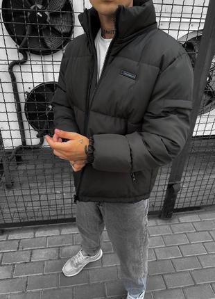 Тепла зимова куртка пуховик зі зʼємним капюшоном зимовий якісний преміум до -25