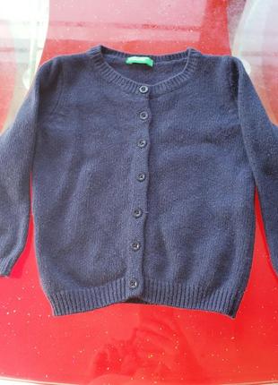 United colors of benetton детский кардиган кофта 80% шерсть девочке 12-18-24м 80-86-92см 1-1.5-2 г