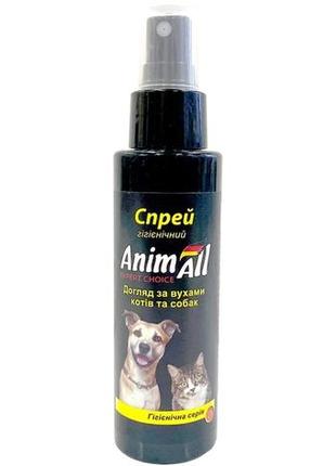 Спрей гігієнічний animall догляд за вухами котів і собак 100 мл (4820224500294)