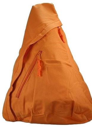 Рюкзак однолямковий, на одне плече 15l portfolio жовтогарячий3 фото
