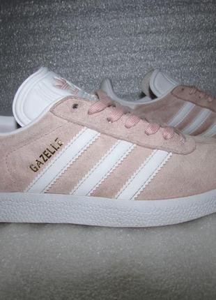 Adidas gazelle ~пудровые замшевые кроссовки р 36/ 23 см стелька