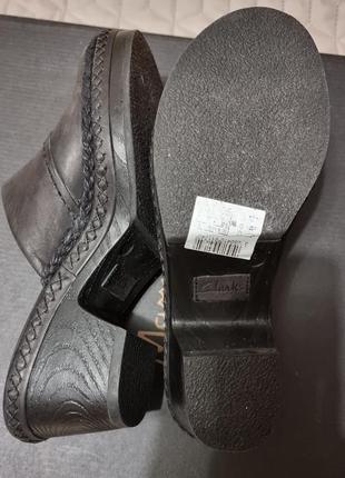 Кожаные клоги сабо clarks3 фото