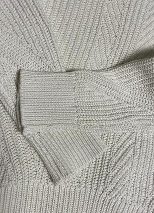 Белый зимний свитер5 фото