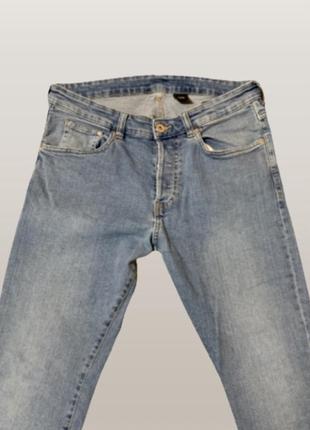 Блакитні широкі джинси baggy jeans оверсайз реп штани cyber y2k темні брюки беггі джинси хіп хоп штани кльош джинси труби прямі