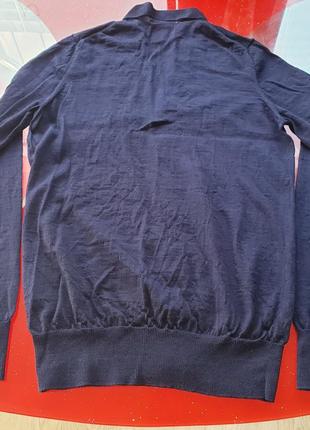 Replay мужской кардиган кофта тонкая теплая 100% шерсть мериноса синяя s 44 46 р2 фото