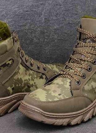 Зимние военные, тактические ботинки на меху "пиксель "прошитые, очень теплые1 фото
