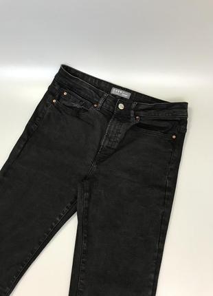 Стильные черные джинсы клеш primark cares x denim co, однотонные, базовые, с голенищами, широкие, брюки, брюки, трендовые, примарк, деним2 фото