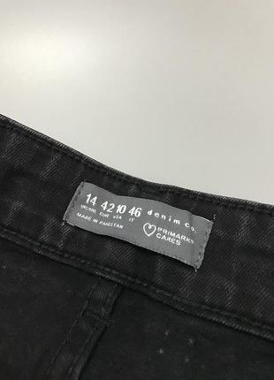 Стильные черные джинсы клеш primark cares x denim co, однотонные, базовые, с голенищами, широкие, брюки, брюки, трендовые, примарк, деним6 фото