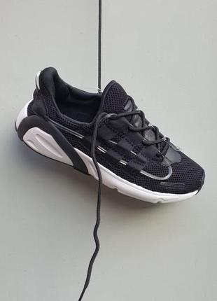 Мужские текстильные кроссовки adidas lxcon black white.