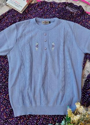 Винтаж! винтажная акриловая сиреневая с коротким рукавом кофточка merry gold london (40 ра...