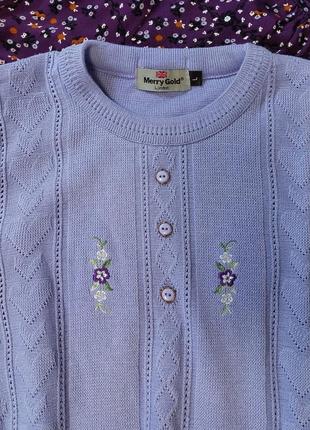 Винтаж! винтажная акриловая сиреневая с коротким рукавом кофточка merry gold london (40 ра...