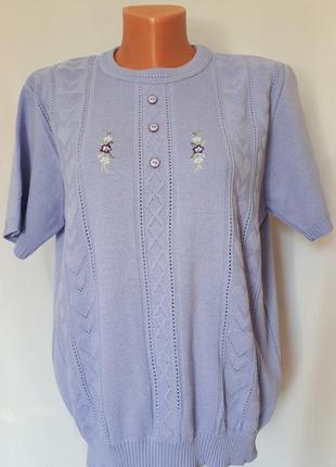 Винтаж! винтажная акриловая сиреневая с коротким рукавом кофточка merry gold london (40 ра...