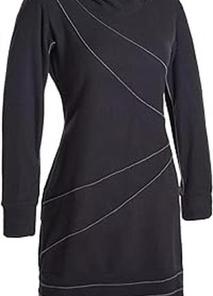 Xl - немецкое тёплое флисовое платье с капюшоном платье-худи платье-толстовка