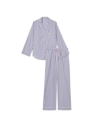 Хлопковая пижама victoria’s secret cotton long pajama set3 фото