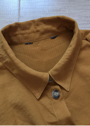 Рубашка блузка оверсайз, горчичного цвета, от британского бренда florence & fred. 40 евро6 фото