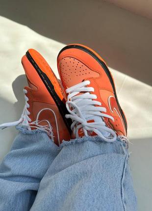 Nike sb dunk “orange lobster” premium кроссовки женские кожа6 фото