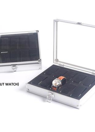 Скринька для зберігання годинників, на 10 відділень, алюміній4 фото