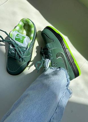 Nike sb dunk “green lobster” premium женские кроссовки 36-42 зеленые7 фото
