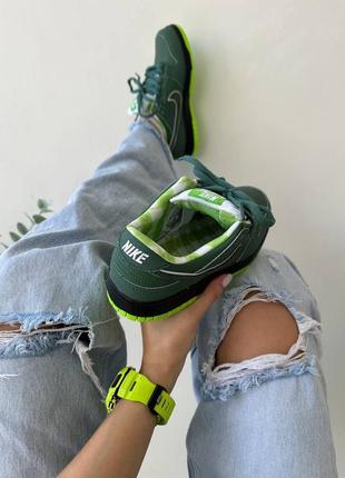 Nike sb dunk “green lobster” premium женские кроссовки 36-42 зеленые9 фото