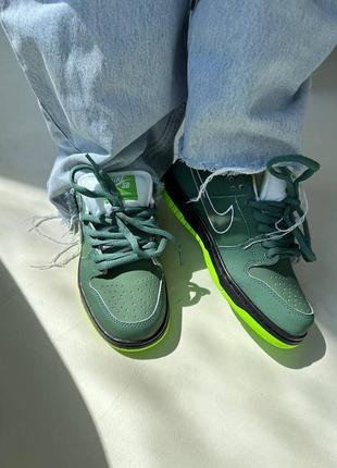 Nike sb dunk “green lobster” premium женские кроссовки 36-42 зеленые6 фото