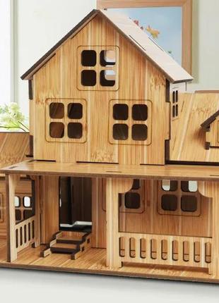 Декоративна дерев'яна іграшка-пазл 3d  " милий будиночок"