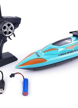 Іграшка-катер на радіокеруванні speed boat працює від акумулятора наляля3 фото