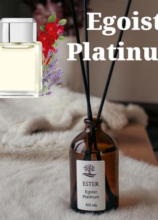 Аромодифузор chanel egoiste platinum, аромат для дому з паличками шанель егоист платинум ester 100 мл