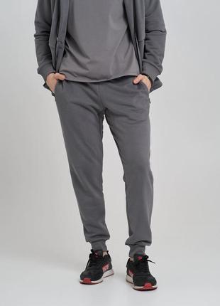 Спортивный костюм мужской весна осень 4zip с кофтой на замке серый6 фото