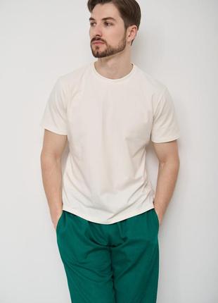 Штаны мужские для дома лен linen зеленые2 фото