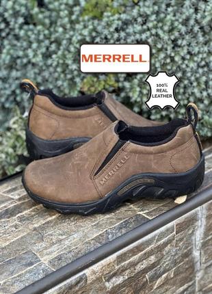 Merrell jungle moc kids шкіряні міцні водонепроникні дитячі черевики туфлі 32р. оригінал