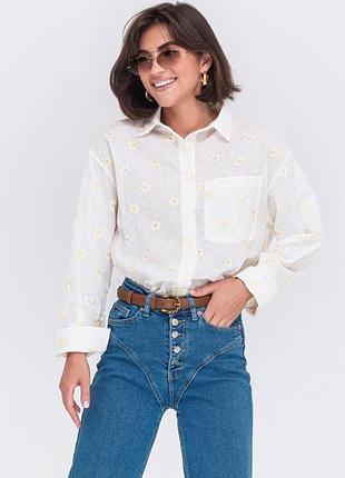 Сорочка с вишивкою в стилі кежуал. ( 2 кольори)