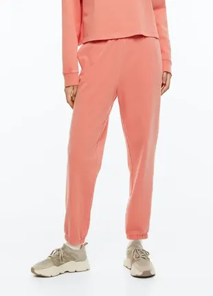 Брюки из вареного хлопка h&m 1129802001
