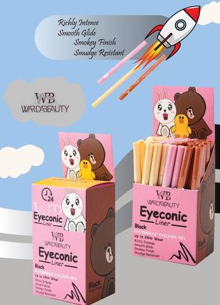 Подводка для глаз водостойкая warda beauty eyeconic liner черная