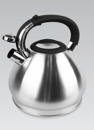 Чайник со свистком 4.3 л из нержавеющей стали maestro mr-1319 чайник для индукционной плиты чайник газовый6 фото