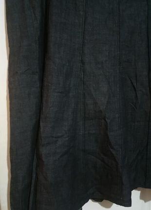 Длинная джинсовая юбка трапеция на красивые формы8 фото
