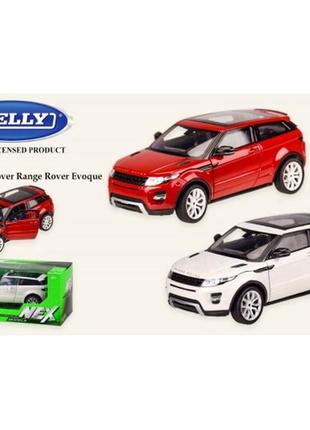 Welly  машина метал 24021w 1:24 range rover evoque відкр.двері капот 2 кольор в кор.23*11*10 см