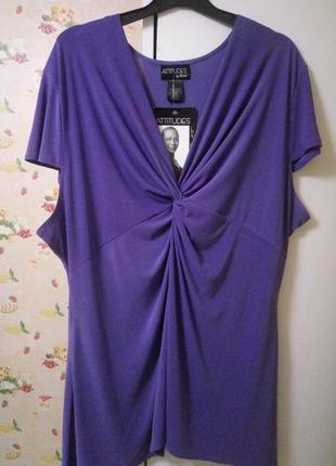 Нарядная новая блуза большого размера,  u.s.a., 56-58р1 фото