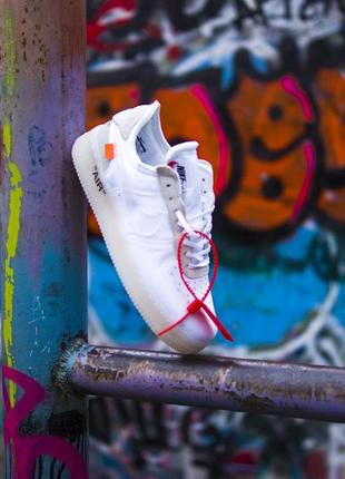 Nike air force off-white white, мужские кроссовки найк офф вайт белые8 фото