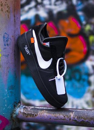 Кросівки чоловічі nike air force 1 low off-white black