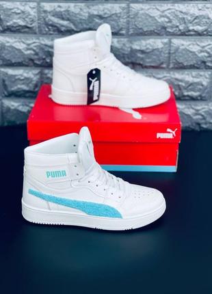 Puma хайтопы белые женские подростковые размеры 37-416 фото