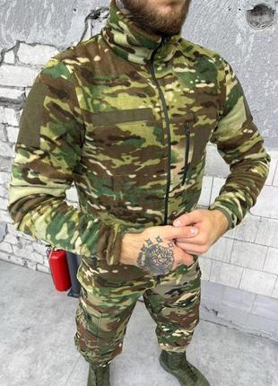 Осінній тактичний костюм софтшел мультикам 4 в 1, утеплений армійський комплект6 фото