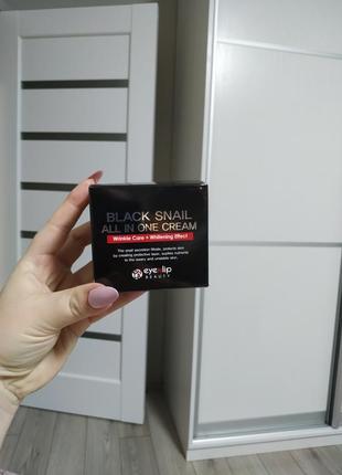 Крем для обличчя, що відновлює, eyenlip black snail all in one cream з муцином чорного равлика, 1004 фото