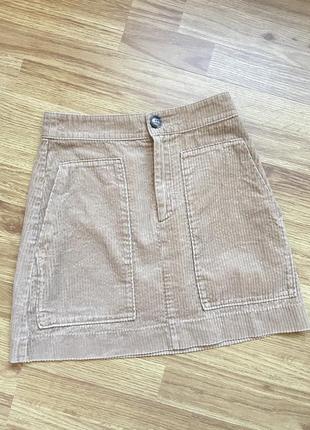Вельветовая юбка от h&amp;m s, m