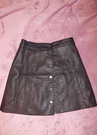 Юбка с экокожи h&m
