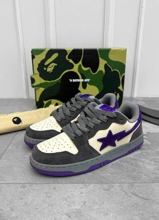 Кроссовки a bathing ape grey fio