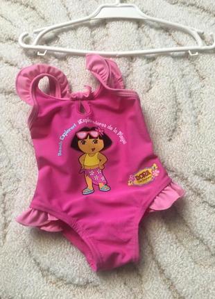 Сдельный купальник в идеале dora дора путешественница 3/9 месяца
