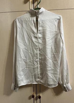 Белая базовая блузка h&amp;m3 фото
